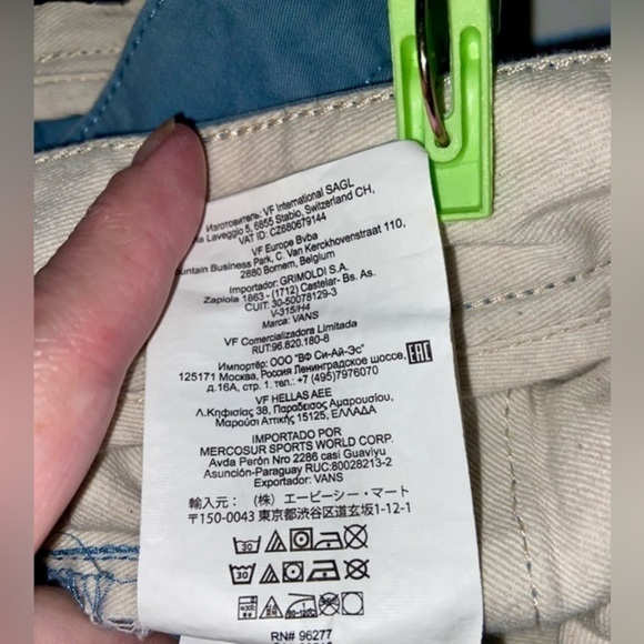 2/40$ Men’s VANS 100% cotton flat front dusty blue shorts size 38 - Picture 4 of 9